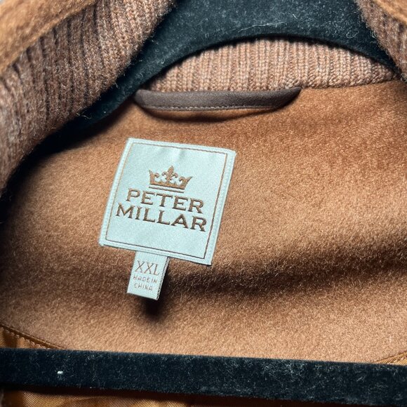 Peter Millar Men's Full Zip Bomber Wool Jacket Size XXL - Note all minor flaws - Picture 14 of 14